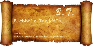 Buchholz Tarján névjegykártya